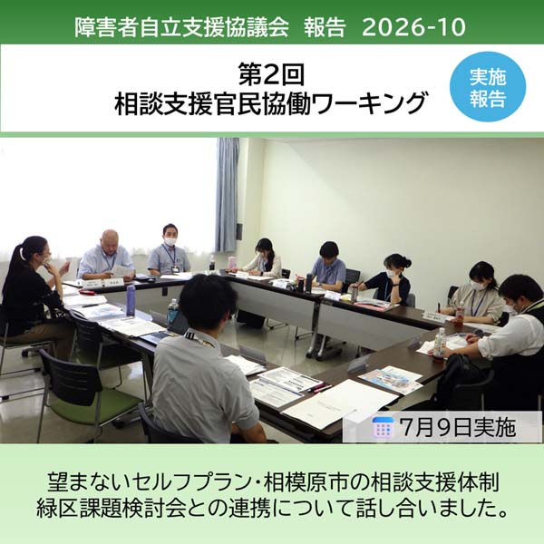 「第2回相談支援官民協働ワーキング」を開催
